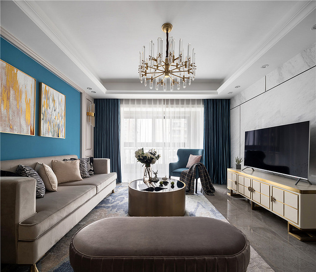 现代轻奢风格 鸿图装饰  烟台装修公司案例