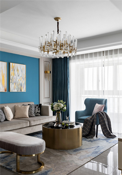 现代轻奢风格 鸿图装饰  烟台装修公司案例