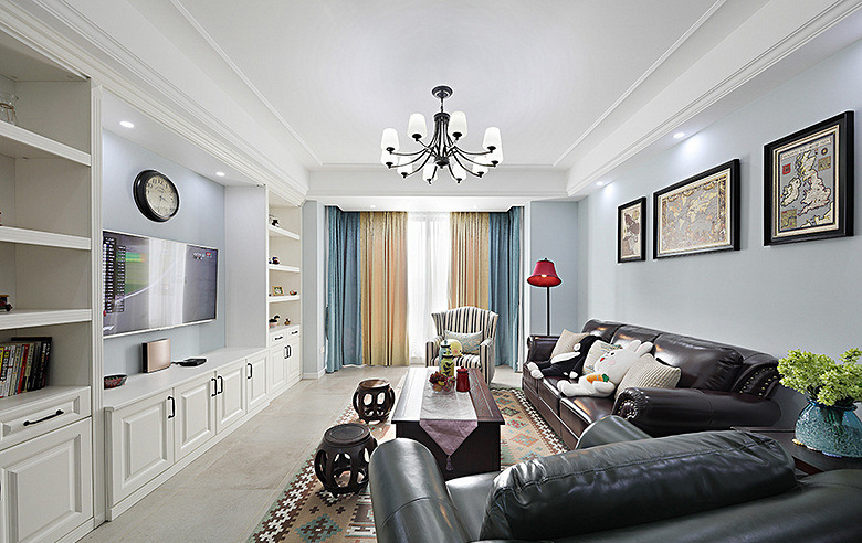 清新惬意的美式风格，他将生活的样子融入到家的每个角落。