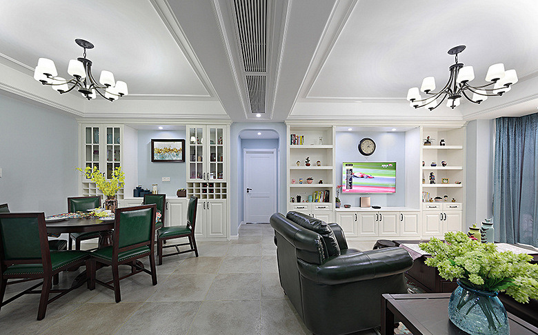 清新惬意的美式风格，他将生活的样子融入到家的每个角落。