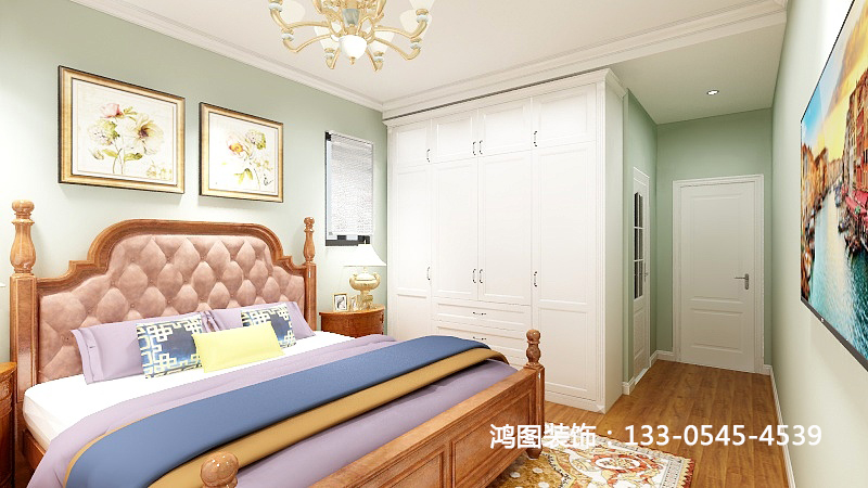 佰和悦府现代美式风格装修效果图