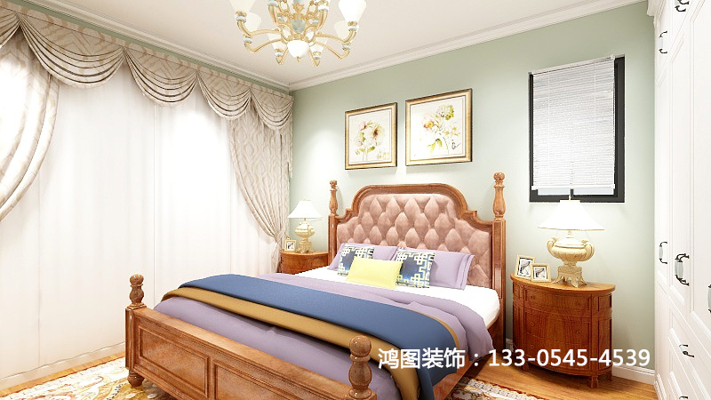 佰和悦府现代美式风格装修效果图