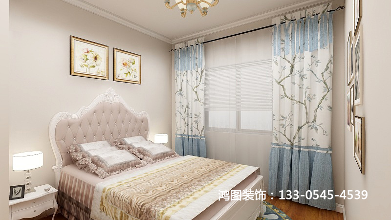 佰和悦府现代美式风格装修效果图