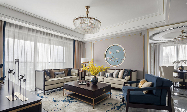 中式轻奢风格  烟台装饰公司  鸿图装饰