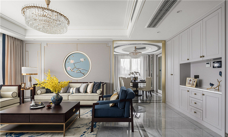 中式轻奢风格  烟台装饰公司  鸿图装饰