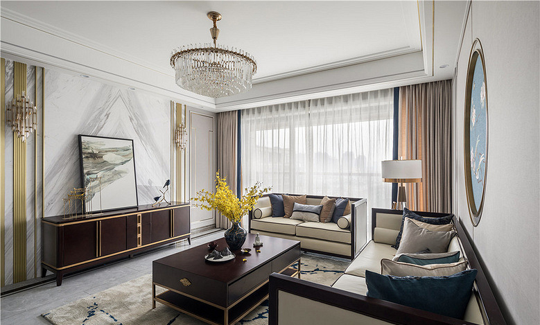 中式轻奢风格  烟台装饰公司  鸿图装饰