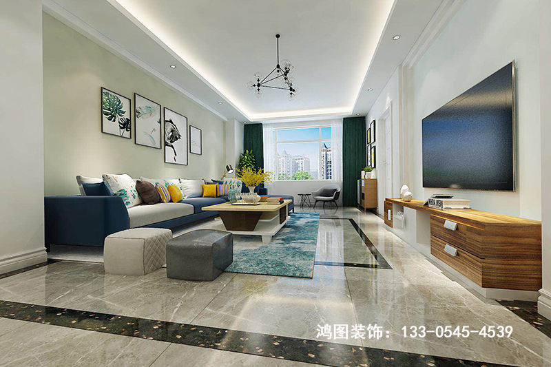 烟台【富丽阳光】127平米现代风格装修效果图