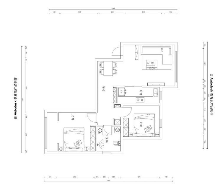 80平米小户型装修效果图