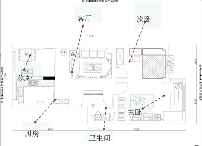 威海77平滨河新居户型图
