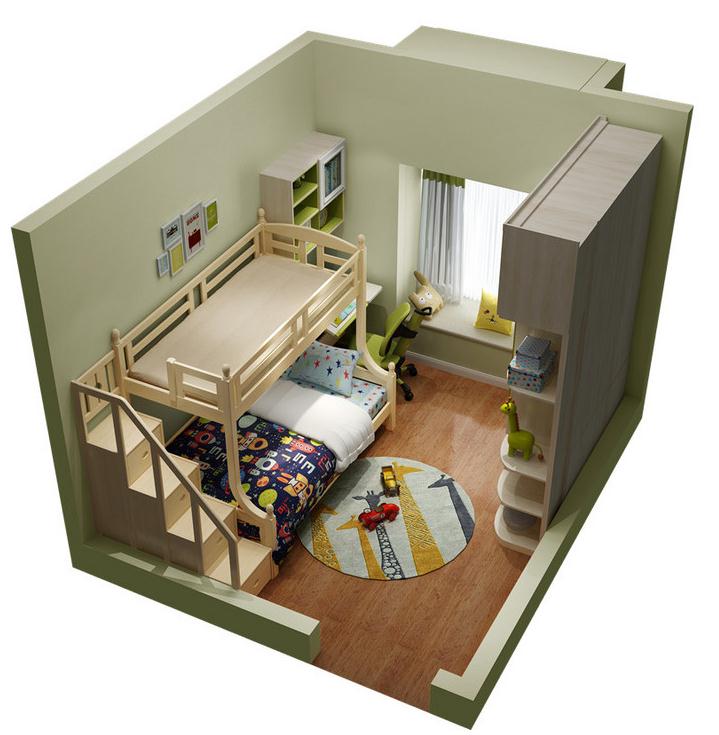 儿童房效果图 儿童房装修 鸿图装饰