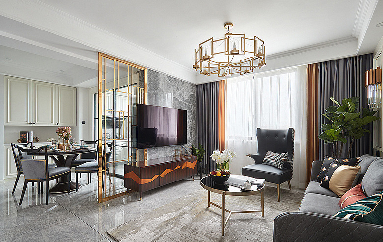 烟台装修案例  现代轻奢风格