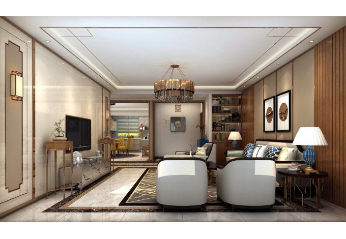 新中式风格的装修在线条上十分流畅，由于简化了传统中式风格的韵味，一些过于繁复的东西被简化掉，但保留了中心元素，如一些中式的装饰画。雕刻的团也十分的精细，透露着文化气息，但又十分简约。