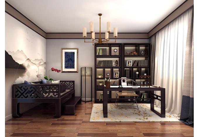 新中式风格的装修在线条上十分流畅，由于简化了传统中式风格的韵味，一些过于繁复的东西被简化掉，但保留了中心元素，如一些中式的装饰画。雕刻的团也十分的精细，透露着文化气息，但又十分简约。