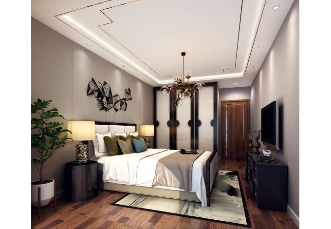 新中式风格的装修在线条上十分流畅，由于简化了传统中式风格的韵味，一些过于繁复的东西被简化掉，但保留了中心元素，如一些中式的装饰画。雕刻的团也十分的精细，透露着文化气息，但又十分简约。