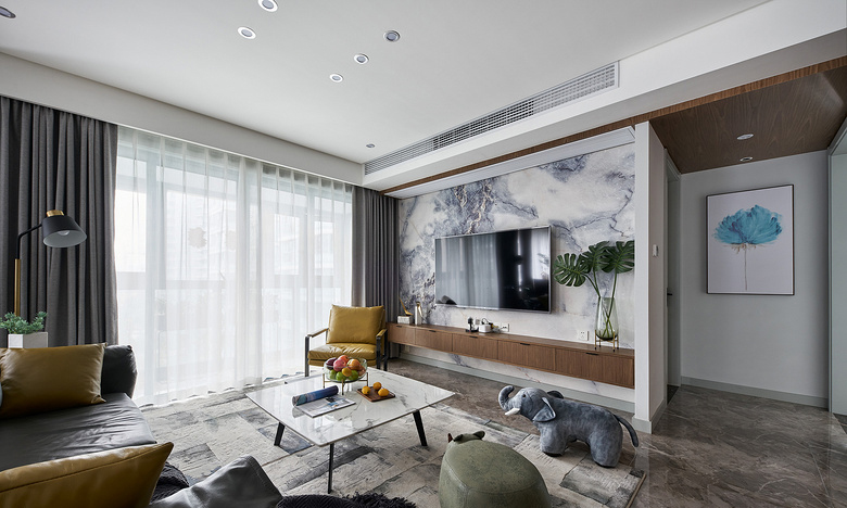 烟台装饰设计案例：多重元素组合的风格 他的家很高级！