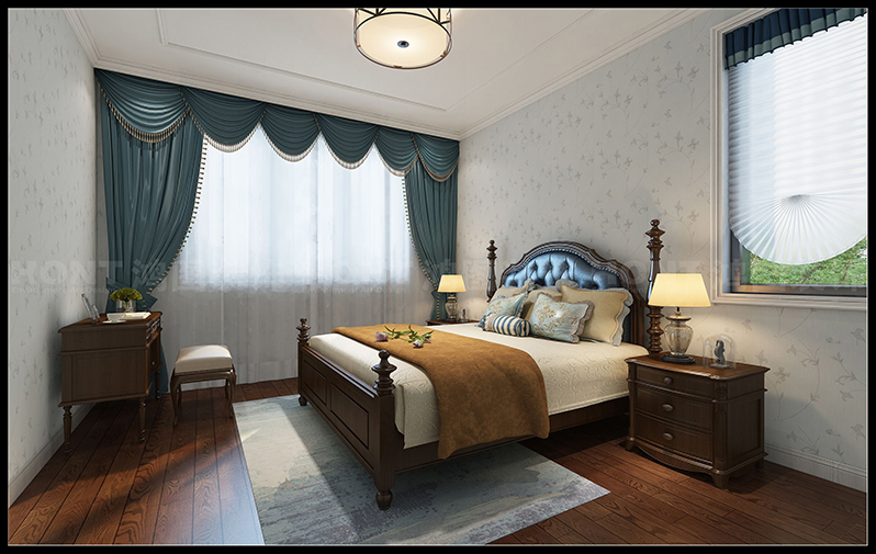 烟台装饰设计案例——佰和悦府143平米美式风格