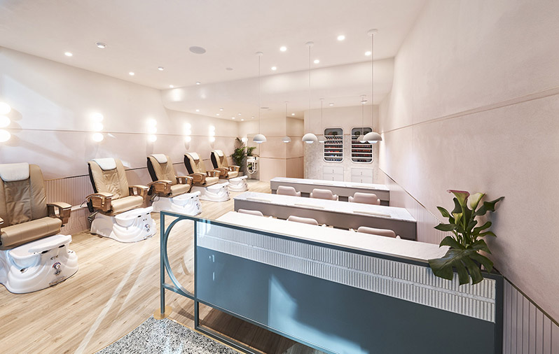 烟台装修案例效果图——美甲店设计