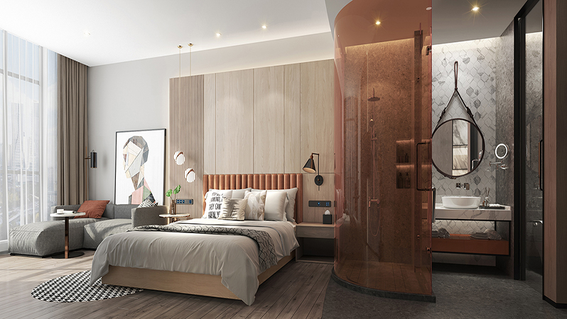 烟台装修设计出效果图——主题客房