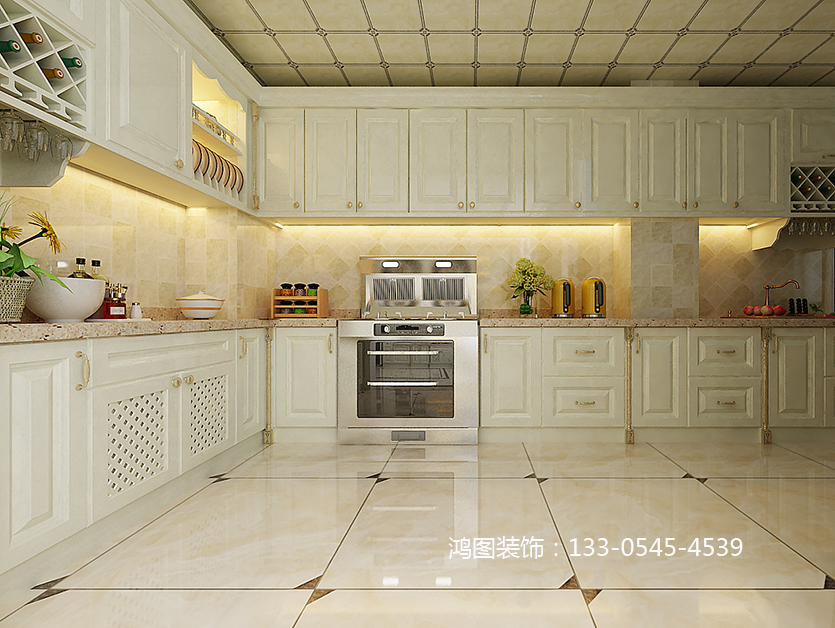 给人的感觉端庄典雅、高贵华丽，具有浓厚的文化气息。在家具选配上，一般采用宽大精美的家具，配以精致的雕刻，整体营造出一种华丽、高贵、温馨的感觉。