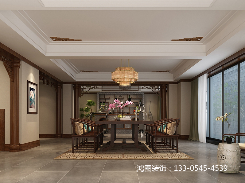 源山郡新中式风格设计案例
