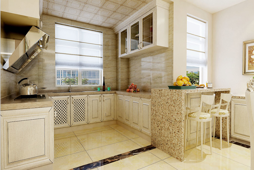 万光福园——120平米欧式风格案例效果图