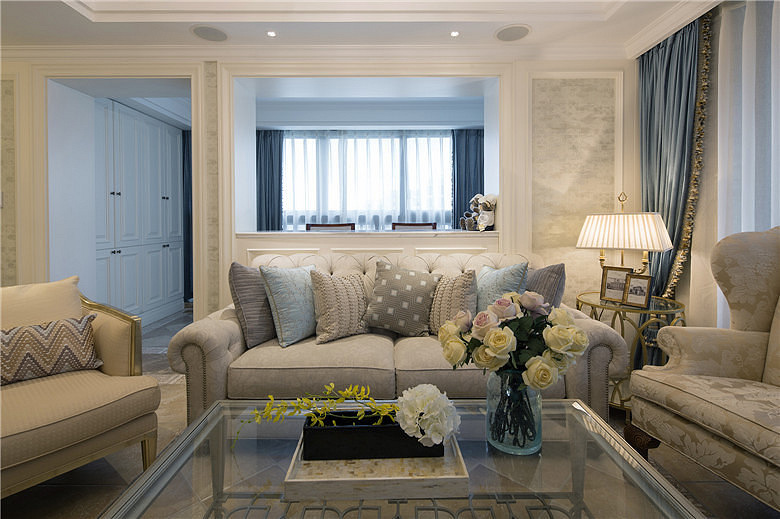 烟台装饰设计案例分享：流离在法式格调的浪漫，纯粹而美丽