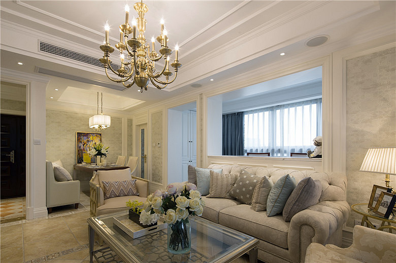 烟台装饰设计案例分享：流离在法式格调的浪漫，纯粹而美丽