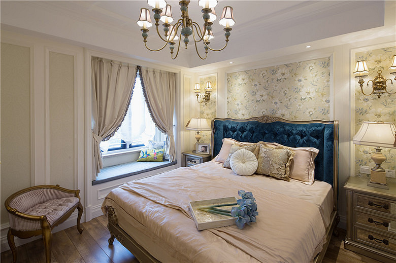 烟台装饰设计案例分享：流离在法式格调的浪漫，纯粹而美丽