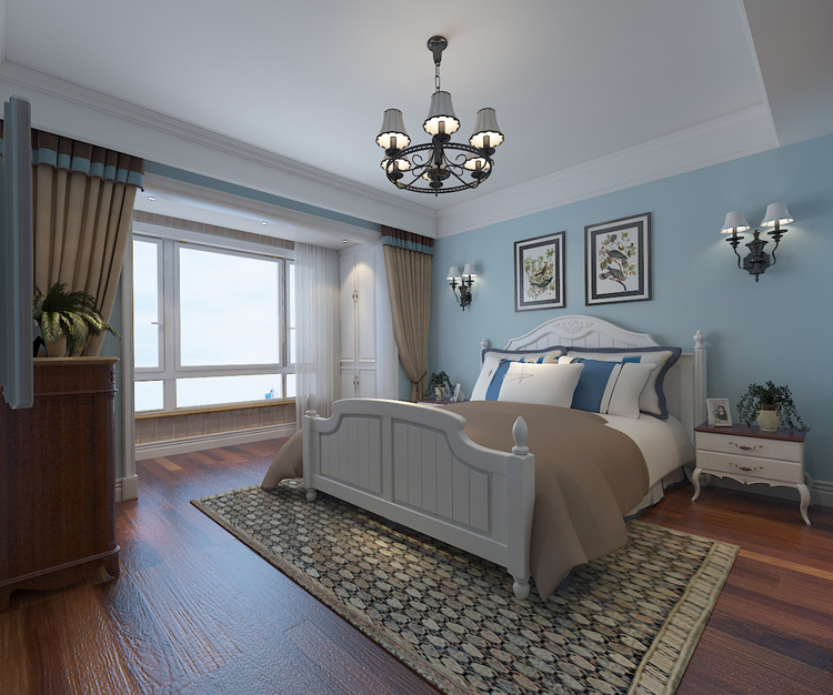 烟台装修公司案例—美式风格复式设计案例