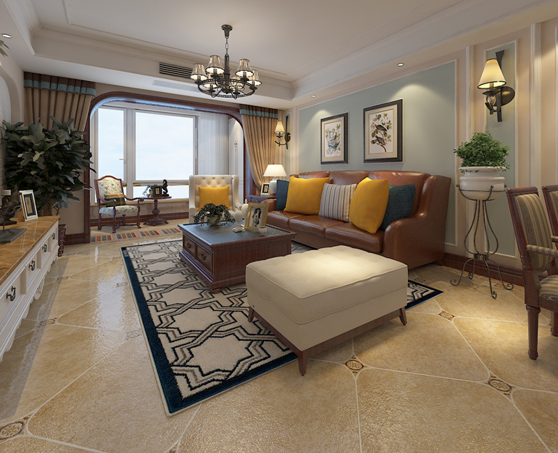 烟台装修公司案例—美式风格复式设计案例