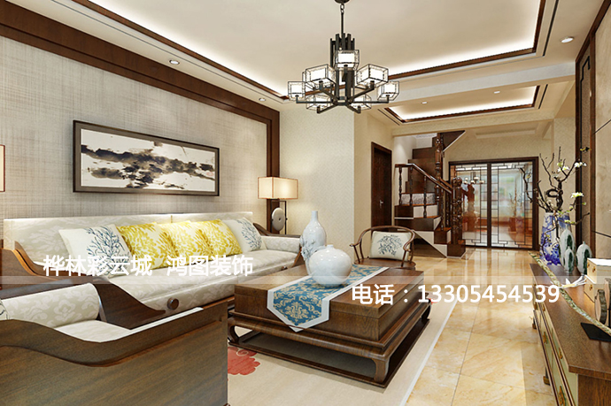 烟台装修公司——桦林彩云城中式风格案例分享