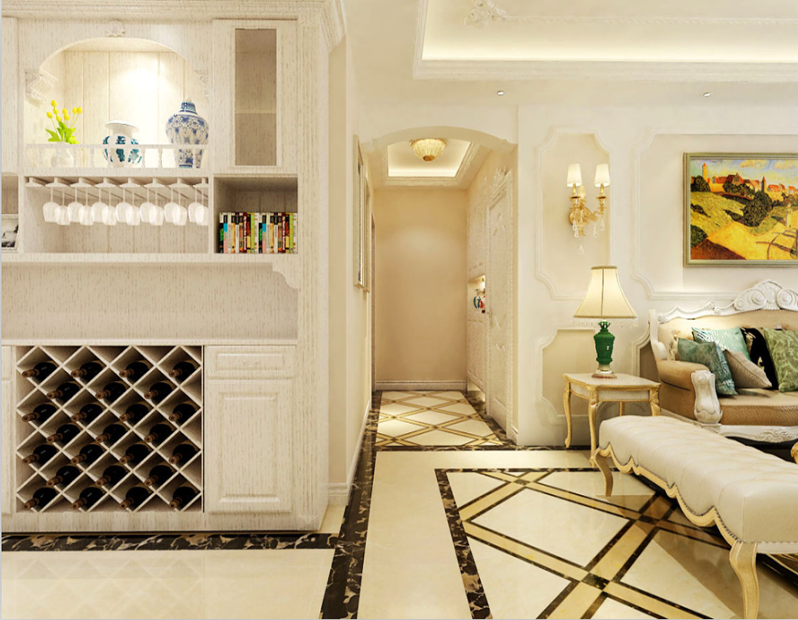 银河名都经典暖色系欧式风格——烟台鸿图装饰