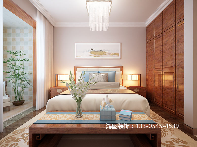 新中式风格案例：天颐郦城117平米新中式风格案例