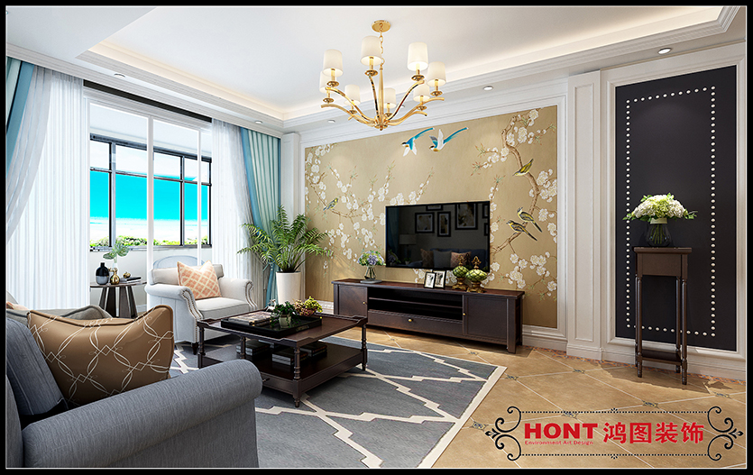 紫薇台106平米美式风格